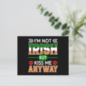 私はアイルランド人ではないが、キスMe Anyway St Patrick's Day シーズンポストカード (スタンド正面)