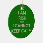 私はアイルランド語であり、穏やかでおもしろいな冗談のethを保つことができません セラミックオーナメント (右)