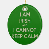 私はアイルランド語であり、穏やかでおもしろいな冗談のethを保つことができません セラミックオーナメント (左)