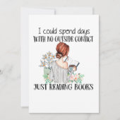 私はアウトサイドなしで日を過ごすことがで連絡きた サンキューカード (正面)