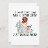 私はアウトサイドなしで日を過ごすことがで連絡きた サンキューカード (正面/裏面)