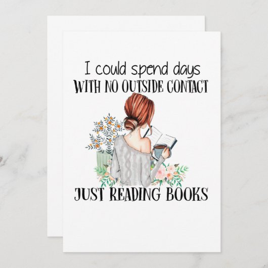 私はアウトサイドなしで日を過ごすことがで連絡きた サンキューカード (正面/裏面)