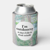 私はアウトドアシーレイク&ウッズカラーペンシルスケッチ 缶クーラー (缶正面)