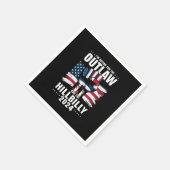 私はアウトローとヒルビリー2024米国のための投票 スタンダードカクテルナプキン (角)