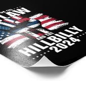 私はアウトローとヒルビリー2024米国のための投票 フォトプリント            (角)