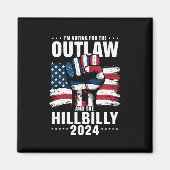 私はアウトローとヒルビリー2024米国のための投票 マグネット (正面)