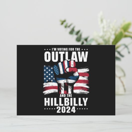 私はアウトローとヒルビリー2024米国のための投票 招待状 (スタンド正面)