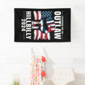 私はアウトローとヒルビリー2024米国のための投票 横断幕 (インサイチュ)