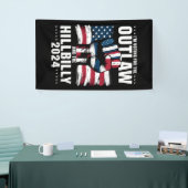 私はアウトローとヒルビリー2024米国のための投票 横断幕 (トレードショー)