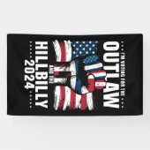 私はアウトローとヒルビリー2024米国のための投票 横断幕 (横)