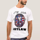 私はアウトローのオートバイ叔父のサムT-Shに投票する Tシャツ (正面)