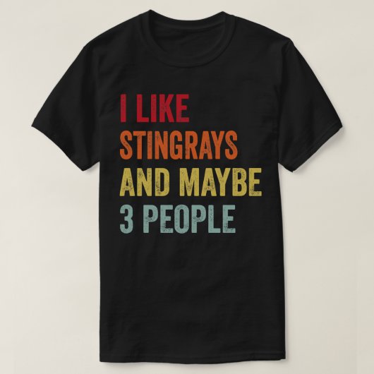 私はアカエイが好きかもしれない3人 Tシャツ (デザイン正面)