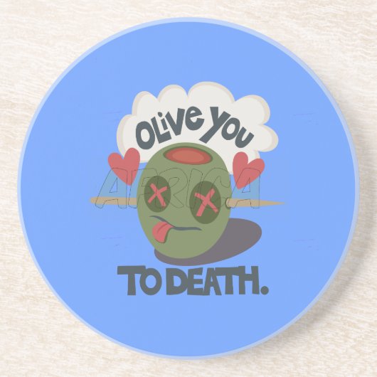 私はアカッコいいフリカ美術が大好き コースター (正面)