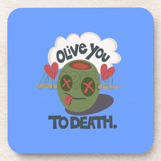 私はアカッコいいフリカ美術が大好き コースター (正面)