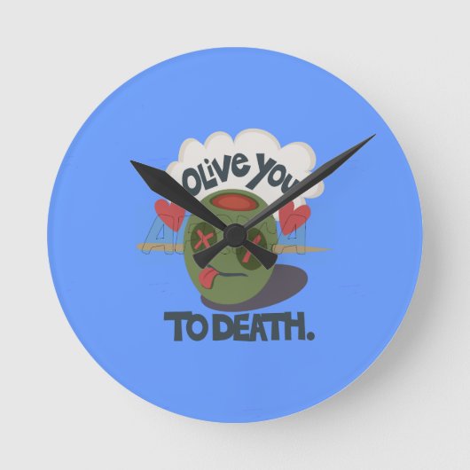 私はアカッコいいフリカ美術が大好き ラウンド壁時計 (正面)