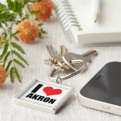 私はアクロンを愛している キーホルダー (側面)