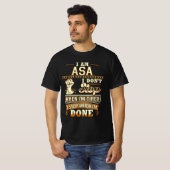 私はアサです。疲れていても止まらない Tシャツ (正面フル)