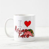 私はアジアタコスを愛します コーヒーマグカップ (左)