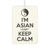 私はアジア人で落ち着き保ない カーエアーフレッシュナー (正面)