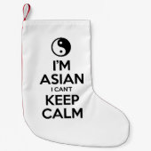 私はアジア人で落ち着き保ない スモールクリスマスストッキング (正面)