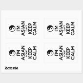 私はアジア人で落ち着き保ない 長方形シール (シート)