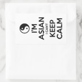 私はアジア人で落ち着き保ない 長方形シール (バッグ)