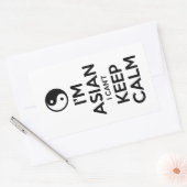 私はアジア人で落ち着き保ない 長方形シール (封筒)