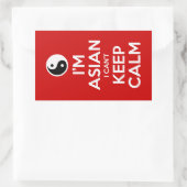 私はアジア人で落ち着き保ない 長方形シール (バッグ)