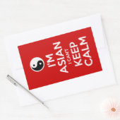 私はアジア人で落ち着き保ない 長方形シール (封筒)