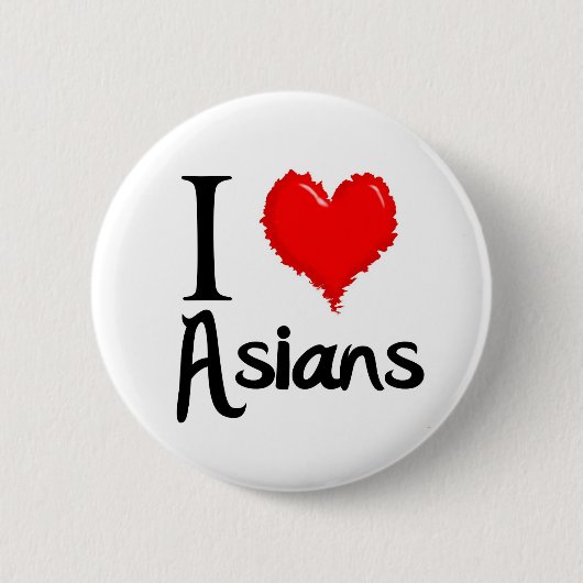 私はアジア人を愛します 缶バッジ (正面)