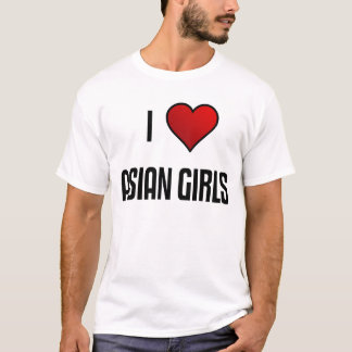 私はアジア女の子を愛します Tシャツ