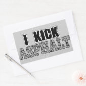 私はアスファルトを蹴る 長方形シール (封筒)