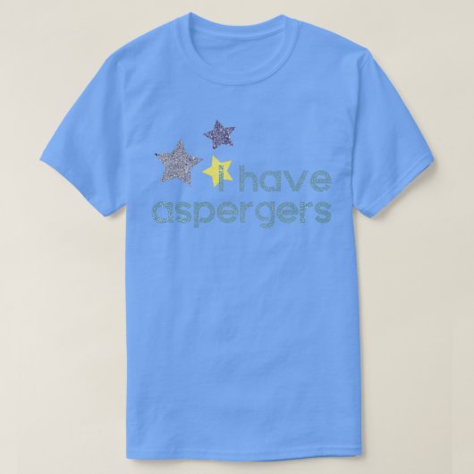 私はアスペルジャーズスター認識度 Tシャツ (デザイン正面)