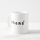 私はアテネ・ギリシャが大好き コーヒーマグカップ (正面左)