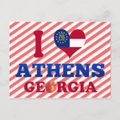 私はアテネ、ジョージアを愛している ポストカード (正面)