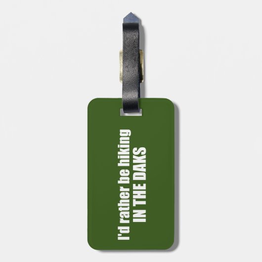 私はアディロンダックでハイキングしたい ラゲッジタグ (裏面縦)