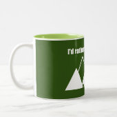 私はアディロンダックスの山にいるほうがいい ツートーンマグカップ (左)