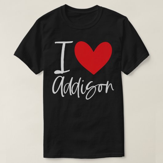 私はアドディソンの名前パーソナライズされた女の女の子BFF Frが大好き Tシャツ (デザイン正面)