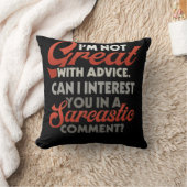 私はアドバイスと素晴らし一緒にいない皮肉に興味を持つ クッション (ブランケット)