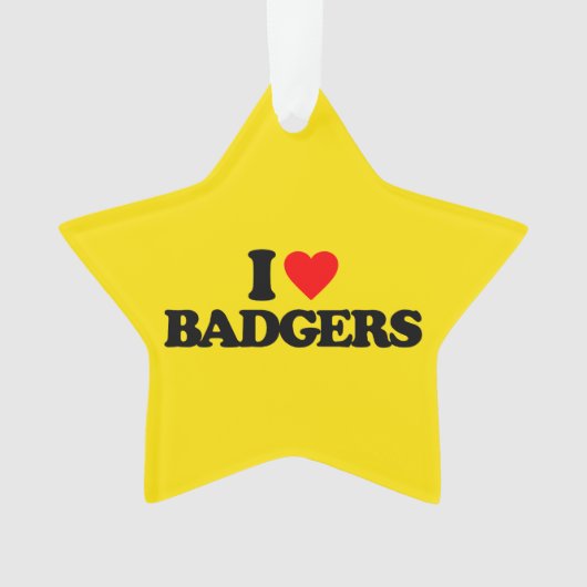 私はアナグマを愛します オーナメント (正面)