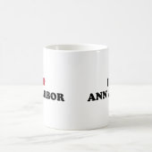 私はアナーバーミシガン州を愛します コーヒーマグカップ (中央)