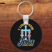 私はアニメが大好きだが、イエスは来初のアニメ愛好家である キーホルダー (正面)