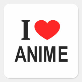 私はアニメが大好きです スクエアシール