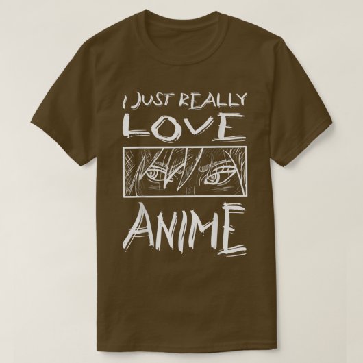 私はアニメが大好き Tシャツ (デザイン正面)