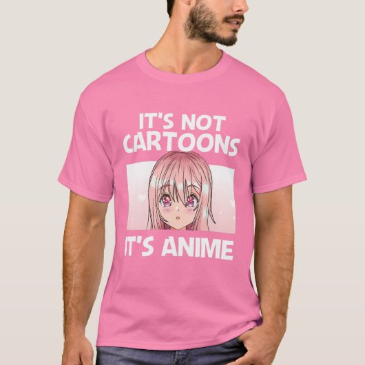 私はアニメと食べ物日本のが大好き – かわいいオタク – C Tシャツ (正面)