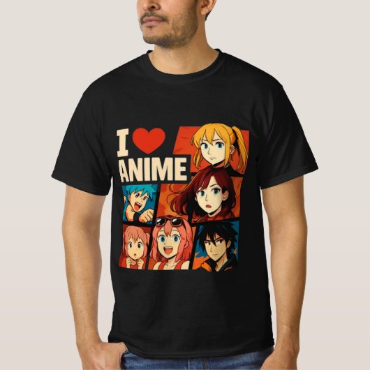 私はアニメのファンアートが大好き Tシャツ (正面)