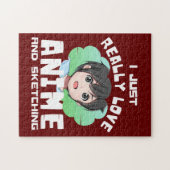 私はアニメやスケッチが大好き ジグソーパズル (横)