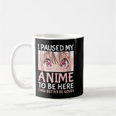 私はアニメを一時停止ここにオタクのアニメMerch Gif コーヒーマグカップ (左)