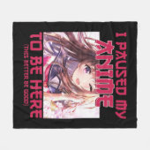 私はアニメを一時停止してここにオタクのアニメ日本のを フリースブランケット (正面(横))