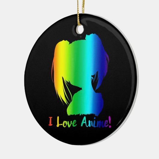 私はアニメマンガのコスプレスおもしろいが大好きだ セラミックオーナメント (左)